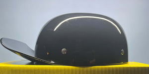 MicroLid Slider -Baseball Motorcycle Helmet Black Gloss - Skootdog.com