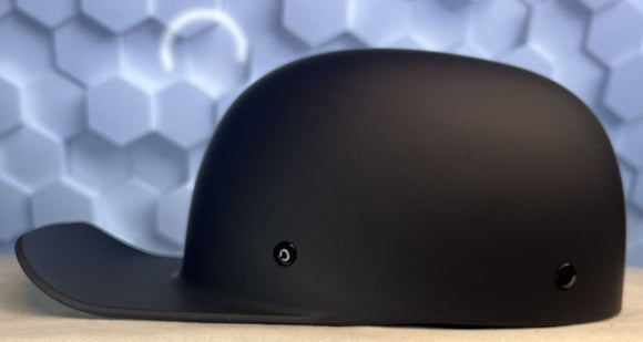 MicroLid Slider -Baseball Motorcycle Helmet Black Matte - Skootdog.com